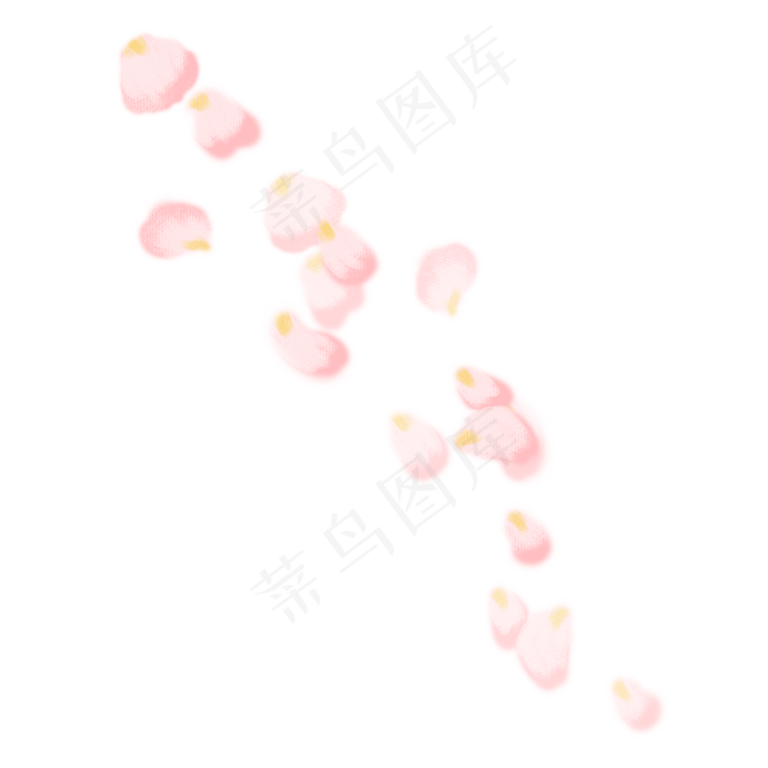漂浮玫瑰花瓣png素材