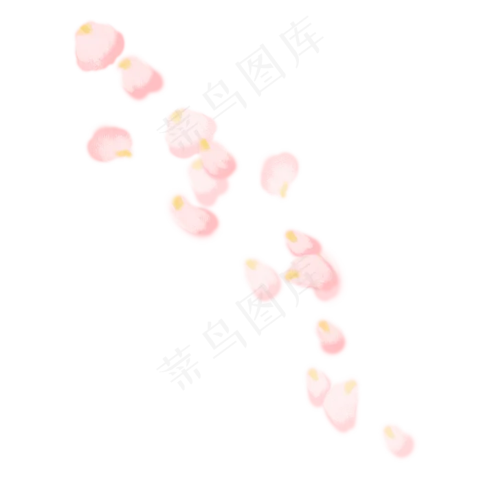 漂浮玫瑰花瓣png素材(2000X2000(DPI:762))psd模版下载