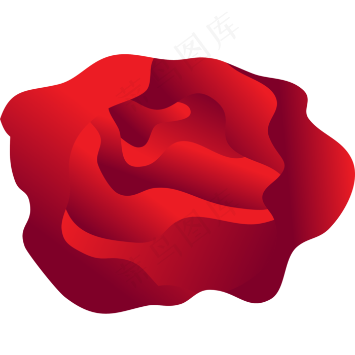 阴影立体风格深色玫瑰(2000X2000(DPI:300))ai矢量模版下载