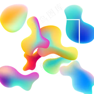 618彩色流体渐变618炫彩流