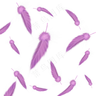 粉色羽毛元素设计可商用,免抠元素