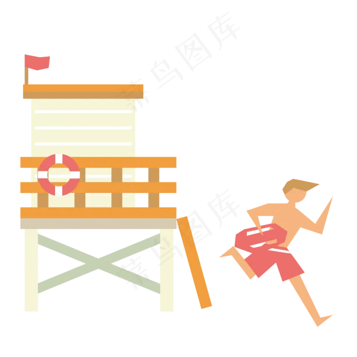 夏季夏天暑假海边沙滩(580X580)eps,ai矢量模版下载