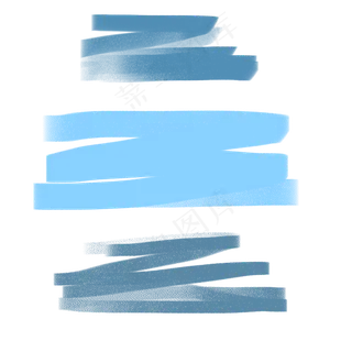 蓝色粉笔笔刷素材