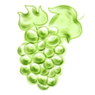 中国风水彩绿葡萄水果行业糖果香