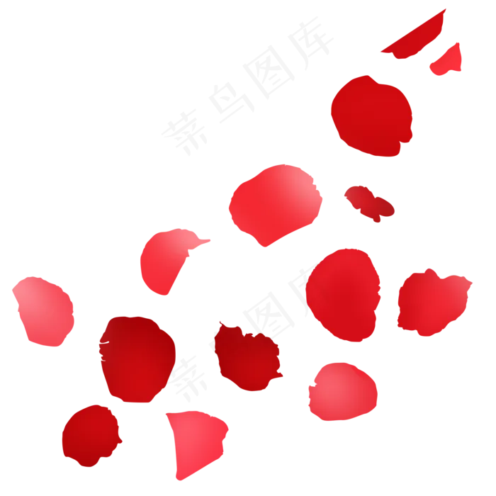 玫瑰花瓣漂浮(2000X2000(DPI:300))psd模版下载