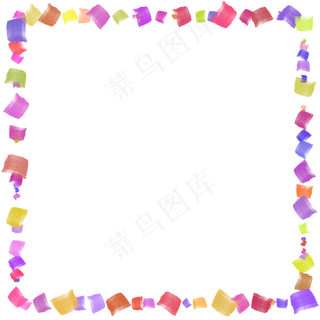 简约涂鸦笔触方形边框