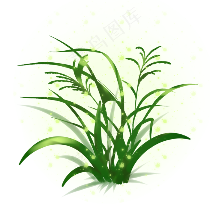 狗尾巴草春天手绘装饰(3000X3000(DPI:299))psd模版下载