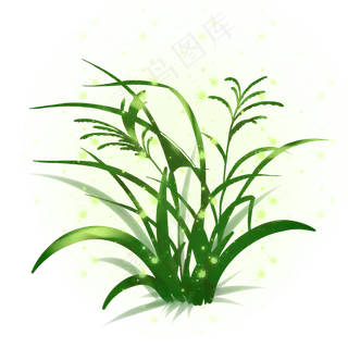 狗尾巴草春天手绘装饰