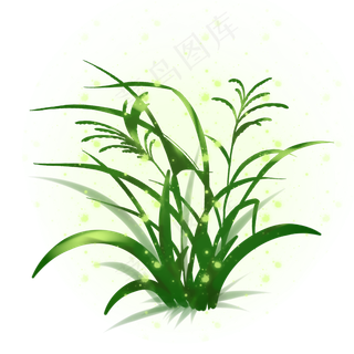 狗尾巴草春天手绘装饰