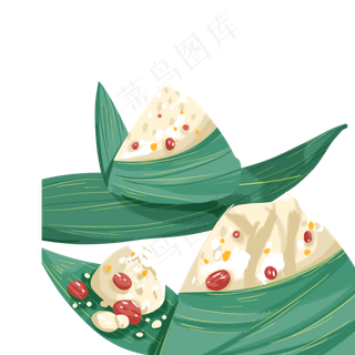 卡通糯米粽子免扣图