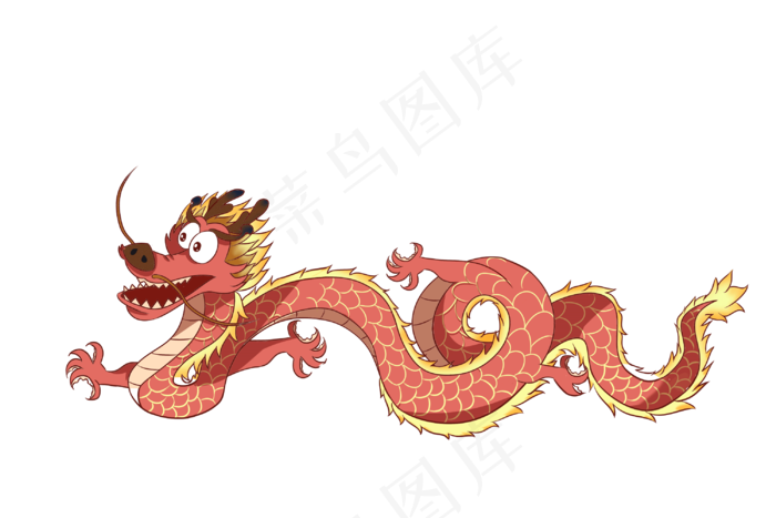 端午节龙卡通免抠png素材(3000X2000(DPI:300))psd模版下载