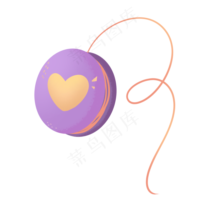 紫色爱心可爱六一儿童节悠悠球
