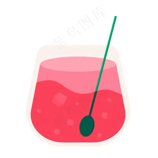 夏天清凉解暑草莓果汁