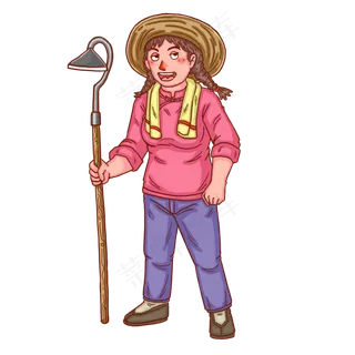 五一劳动节人物女农民