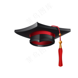 毕业季卡通博士帽矢量图,免抠元素
