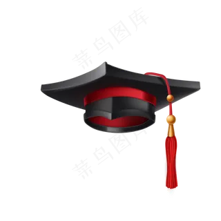 毕业季卡通博士帽矢量图,免抠元素