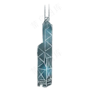 上海中银大厦建筑,免抠元素 上海中银大厦建筑,免抠元素