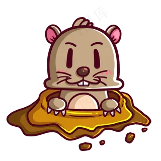 出洞的地鼠动物,免抠元素