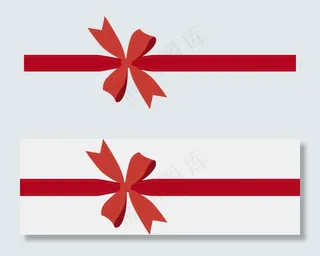 卡通蝴蝶结红丝带,免抠元素