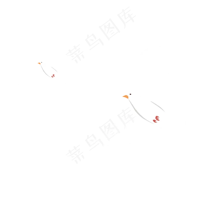 卡通手绘白鸽下载,免抠元素(2000*2000px)psd模版下载