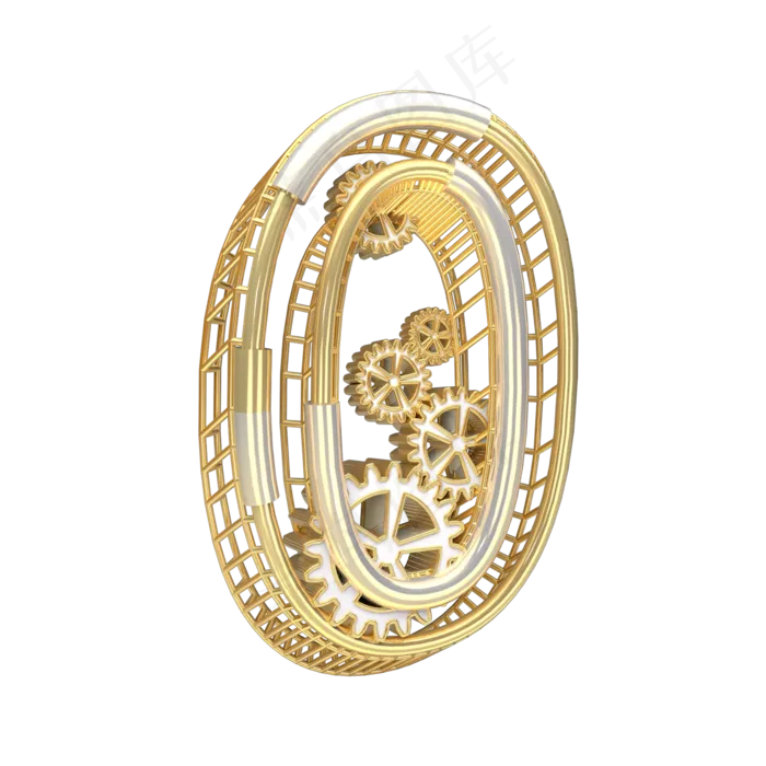 金色倒计时数字0可商用(2000X2000(DPI:300))psd模版下载