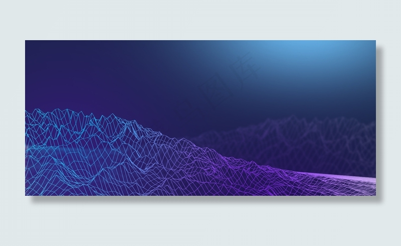 科技线条简约banner背景