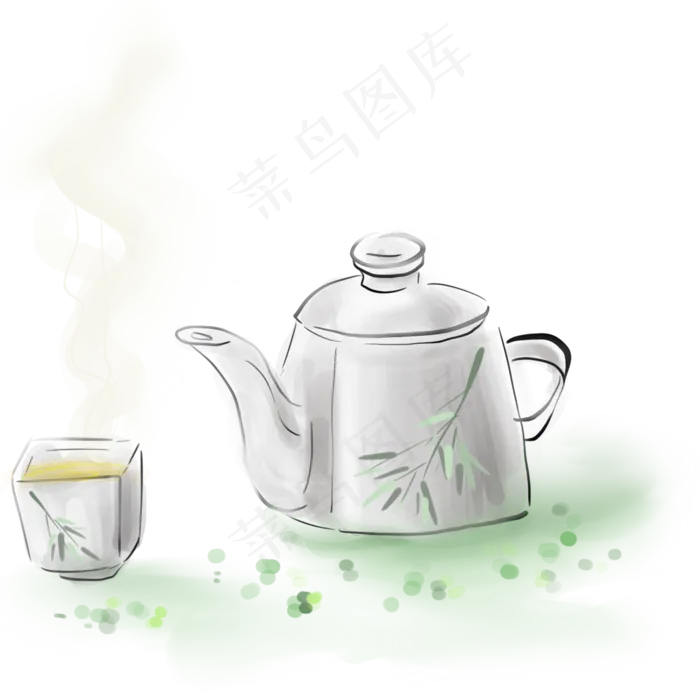 中国风古风茶饮(2000X2000(DPI:300))psd模版下载