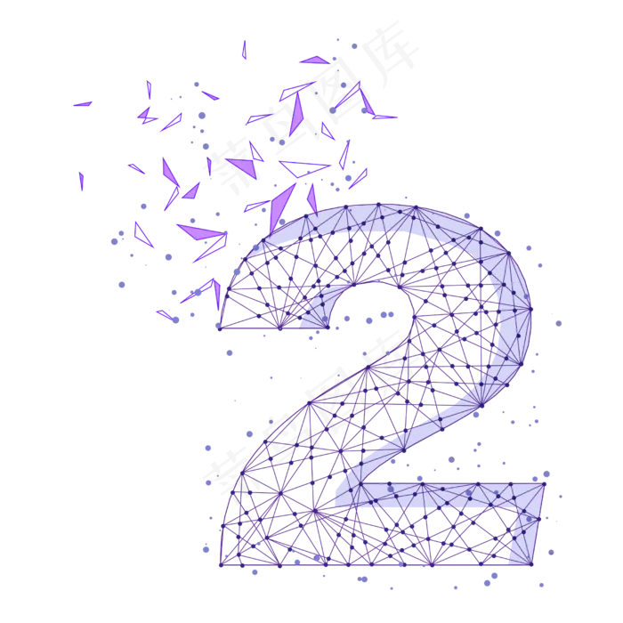几何创意数字2ai矢量模版下载