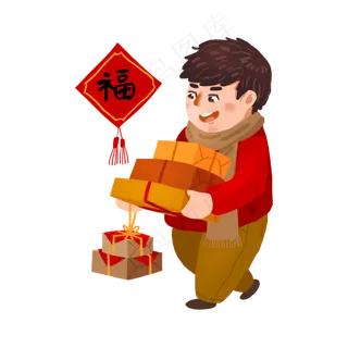 2019农历新年采买年货置办年货了�,免抠元素