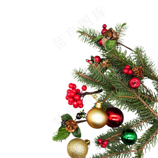 圣诞节圣诞树装饰,免抠元素