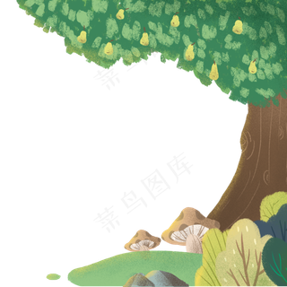立夏节气绿色的大树风景免抠图