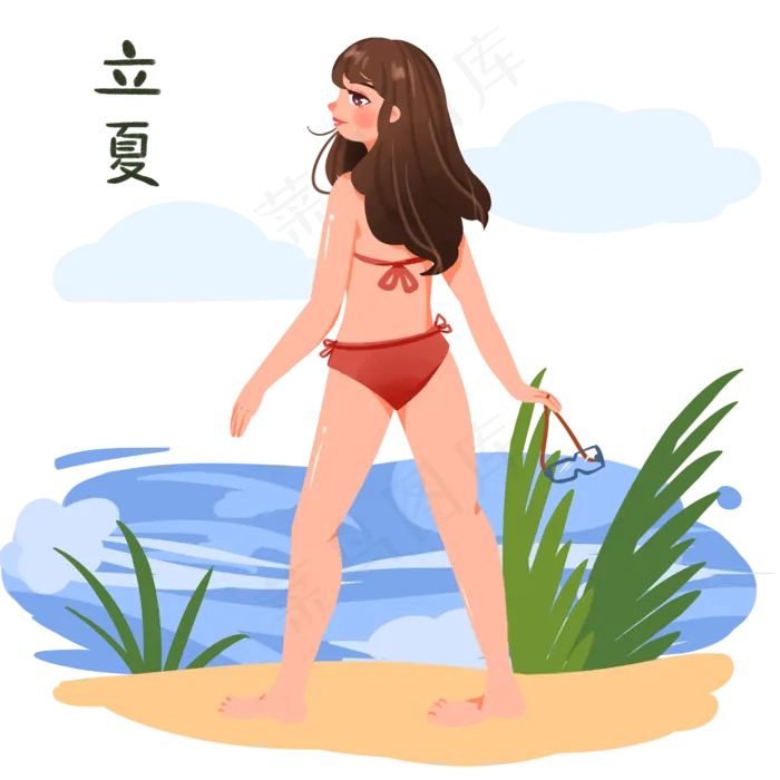 立夏游泳女孩