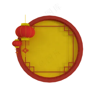 c4d新年框免费下载,免抠元素