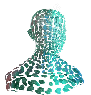 3D立体科技风人像机器人,免抠元素 3D立体科技风人像机器人,免抠元素