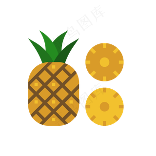 夏季菠萝切面图标