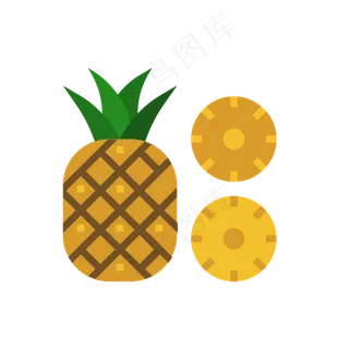 夏季菠萝切面图标