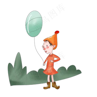 儿童节可爱女生户外