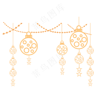 圣诞节节日挂饰装饰,免抠元素