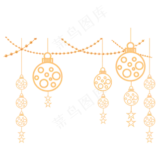 圣诞节节日挂饰装饰,免抠元素