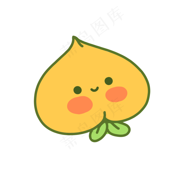 可爱桃子(2000*2000px 300 dpi )ai矢量模版下载