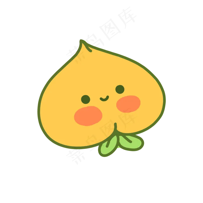 可爱桃子(2000*2000px 300 dpi )ai矢量模版下载