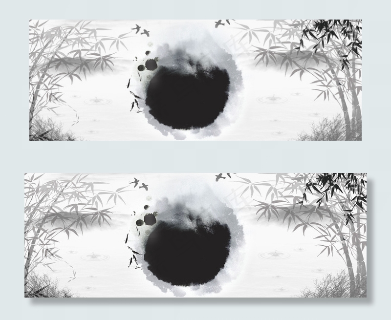 教育灰色背景古风海报banner背景