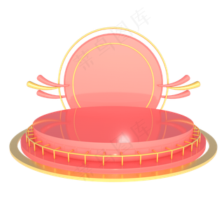 电商几何舞台活动促销展台,免抠元素