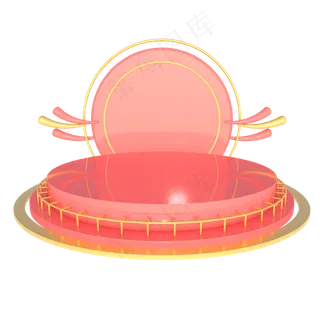 电商几何舞台活动促销展台,免抠元素