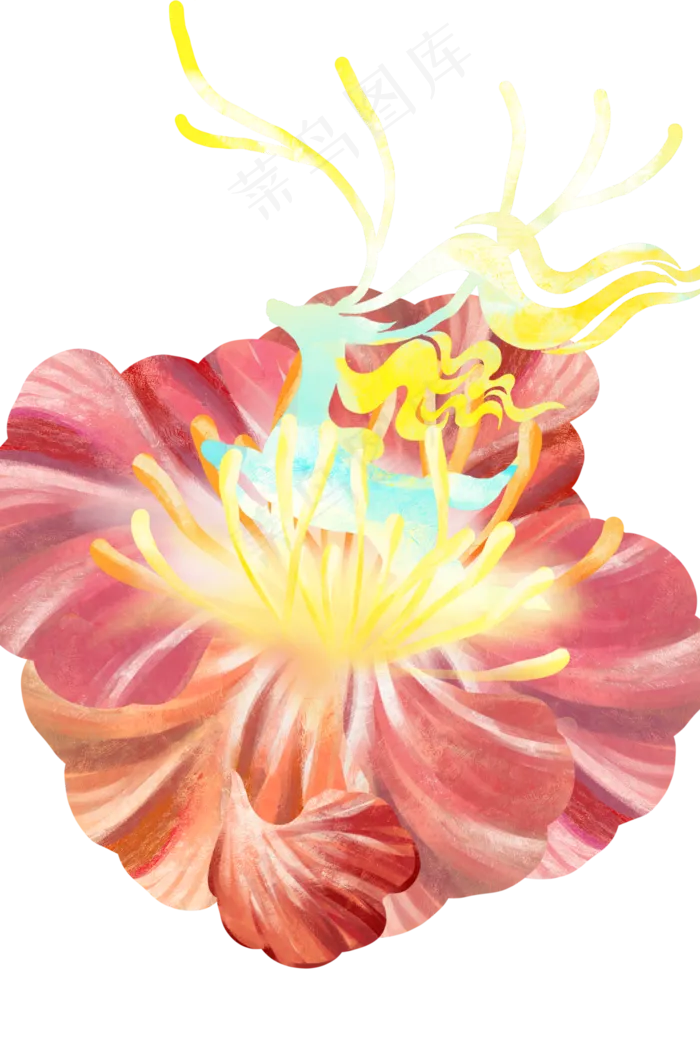 百花齐放山海灵兽(3545X5315(DPI:300))psd模版下载