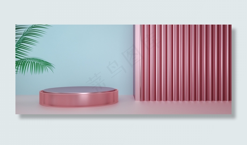 C4D立体简约淘宝电商展台促销背景