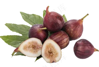 摆放好的几个无花果