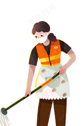 五一劳动节清洁工打扫卫生