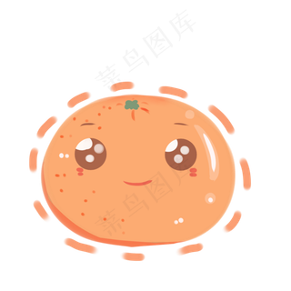 桔子橘黄圆形橘红可爱生长