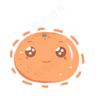 桔子橘黄圆形橘红可爱生长